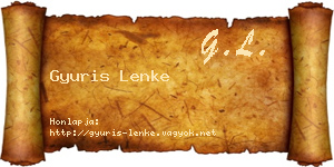 Gyuris Lenke névjegykártya